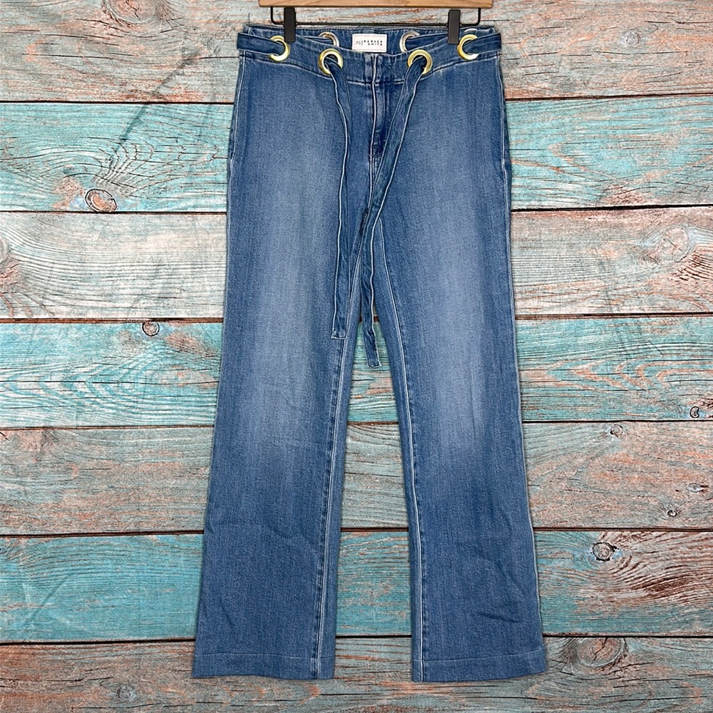 Parker Smith Blue Jeans High Rise Slouchy Belt Tie 26